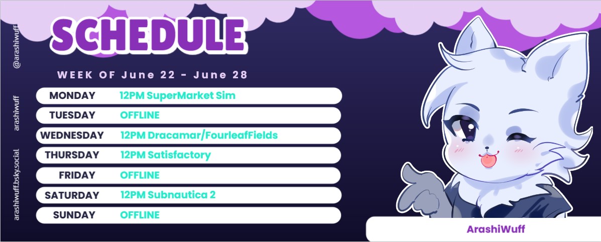 arashiwuff's tweet photo. Here is this weeks schedule lots of fun this week!
cant wait to see you all <3 https://t.co/UTABrnqJis