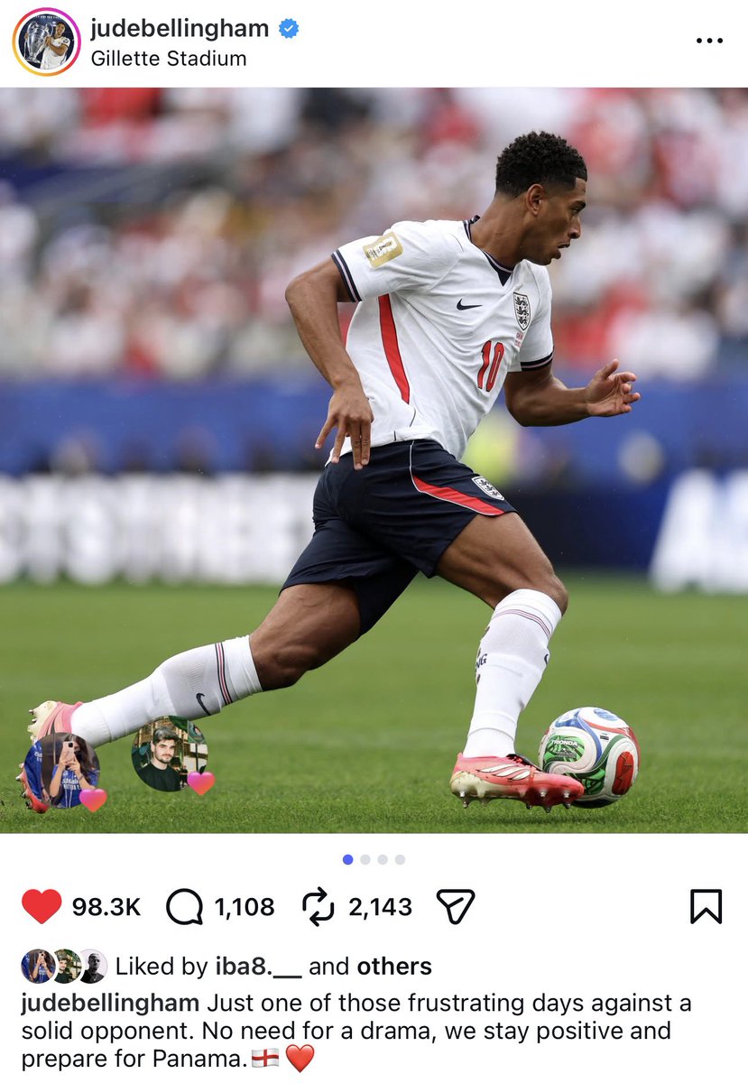 5jude_'s tweet photo. جود بيلينغهام IG : مجرد يوم من تلك الأيام المحبطة أمام خصم قوي. لا داعي للدراما، سنبقى إيجابيين ونستعد لمباراة بنما. https://t.co/dwkyFEY1T4