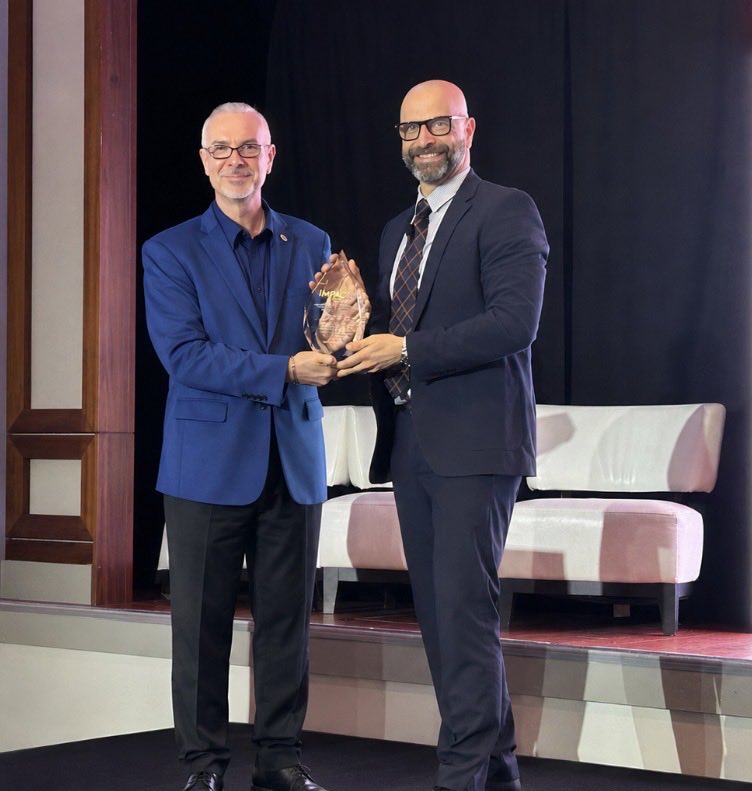 IAPAC's tweet photo. We awarded our 2026 IAPAC Heroes in Medicine Award to Dr. Demetre Daskalakis for his defense of science. Not all heroes wear capes, but they are nonetheless heroes. https://t.co/LBkBWXdRBg