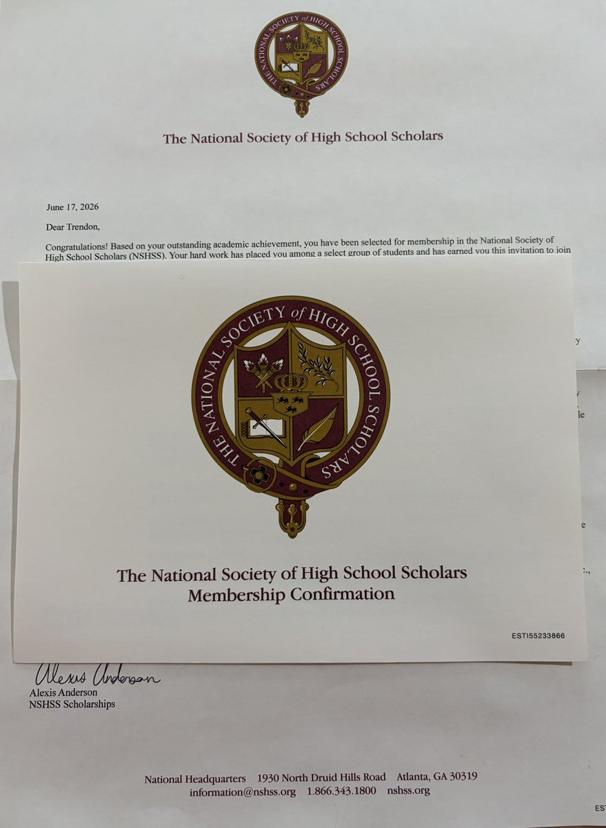 TaurseHarden's tweet photo. Proud dad moment! 🙏

Congratulations to my son, Trendon Harden (@hardentrendon), on being selected for membership in the National Society of High School Scholars (@NSHSS).

Excelling in the classroom and on the field. The work continues.

📚 Student First.
🏈 Athlete Second.

#AGTG #NSHSS #StudentAthlete #ClassOf2028 #NorthPontotoc #AcademicExcellence