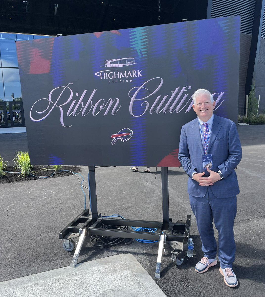 ErieCountyClerk's tweet photo. Honored to attend the ribbon-cutting ceremony for the new home of the @BuffaloBills at @HighmarkStadm and witness the next chapter in Buffalo football history. 🦬 1/2

#GoBills #BillsMafia  #HighmarkStadium https://t.co/CdbrjZoxCp