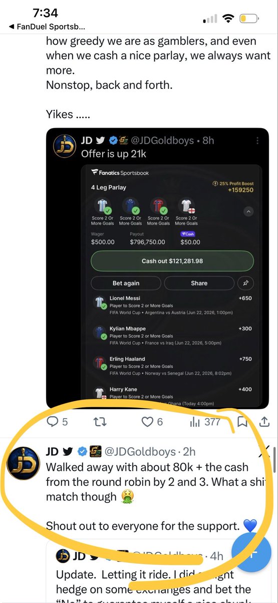 HeatherTrahan25's tweet photo. @Tsunami_GPR Right under your post, he walked away with $80,000 still.. not a bad day at all. https://t.co/RjgvarWpbG