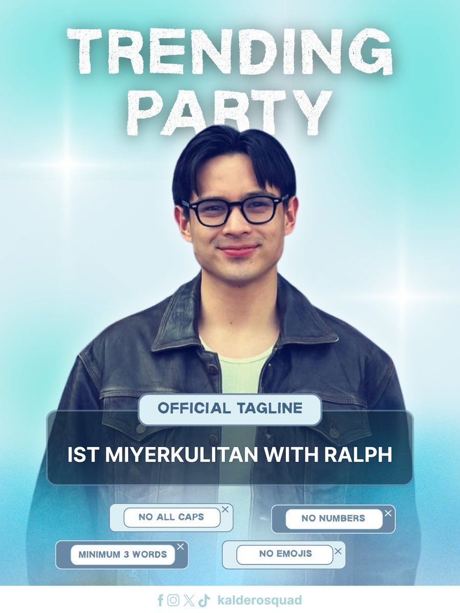 KalderoSquad's tweet photo. 𝗧𝘄𝗶𝘁𝘁𝗲𝗿 𝗣𝗮𝗿𝘁𝘆 𝗦𝘁𝗮𝗿𝘁𝘀 𝗡𝗼𝘄!

Hello, RICEidents! Let's support Ralph for today's It's Showtime episode by using the official tagline! 

Reply “Cute Host Ralph!” If you’re tweeting with us!

IST MIYERKULITAN WITH RALPH
#RalphdeLeon | Ralph de Leon https://t.co/ifQMgrXqNL