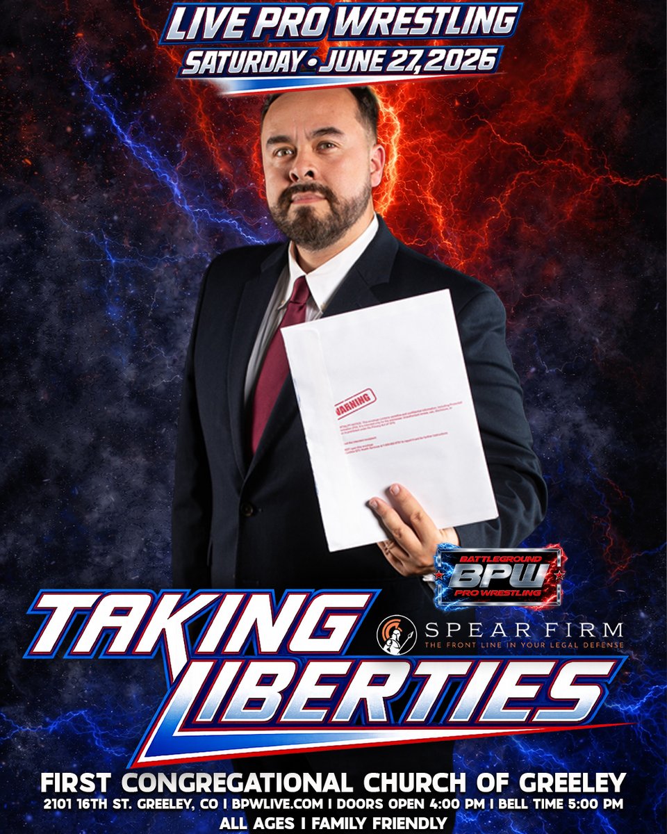 officialbpwlive's tweet photo. THE QUESTIONS ARE MOUNTING... ⚖️

At MAYHEM, Schylar Ashwood made his shocking return to Battleground Pro Wrestling and immediately sent a message that rocked the Livewire Division.

He didn't attack.

He didn't issue a challenge.

He served BPW Livewire Champion "The Stupendous One" Nicky Hyde with legal papers.

But why?

What grievance could be so serious that Ashwood felt the need to involve lawyers instead of fists? What exactly was contained in those documents? And why now?

Perhaps the bigger question is whether this has anything to do with what happened to Skywalker Codah Alexander.

Many fans still believe Codah Alexander was robbed of his opportunity to become Livewire Champion. Questions remain unanswered. Controversy continues to surround the circumstances that kept the championship around Nicky Hyde's waist.

Has Schylar Ashwood returned to expose the truth?

Is he representing the interests of Codah Alexander?

Is he seeking justice for a championship opportunity that many believe was stolen?

Or is this all part of a much larger plan designed to bring down Nicky Hyde once and for all?

One thing is certain—Schylar Ashwood didn't return to BPW by accident. He came back with paperwork, a purpose, and what appears to be a case against the reigning Livewire Champion.

Nicky Hyde may be holding the gold, but he now finds himself fighting a battle unlike any he's faced before.

The investigation has begun.

The questions are growing.

And the answers may change the Livewire Division forever.

Find out what happens next at TAKING LIBERTIES!

🎟️ Tickets on sale now at https://t.co/eVgF0MuBba

#BPW #BattlegroundProWrestling #TakingLiberties #SchylarAshwood #NickyHyde #CodahAlexander #Skywalker #LivewireChampion #TraditionHonorMayhem #ColoradoWrestling