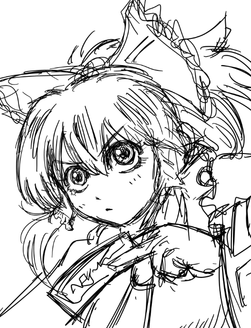 covonvo's tweet photo. 今日の練習は東方の霊夢をかきました。
これからは諸々の事情で時間をもう少し抑えて１０分以内で描くようになりそうです
頑張るボイ！
所要時間８分
#東方Project
#博麗霊夢 https://t.co/ICcaAvfq49
