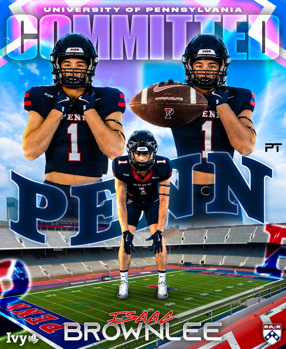 _Isaac_Brownlee's tweet photo. COMMITED‼️🔴🔵

#committed #FightOnPenn
@PennFB @ClearLakeFB 
@CoachAaronStens https://t.co/AXDDxsPAlJ