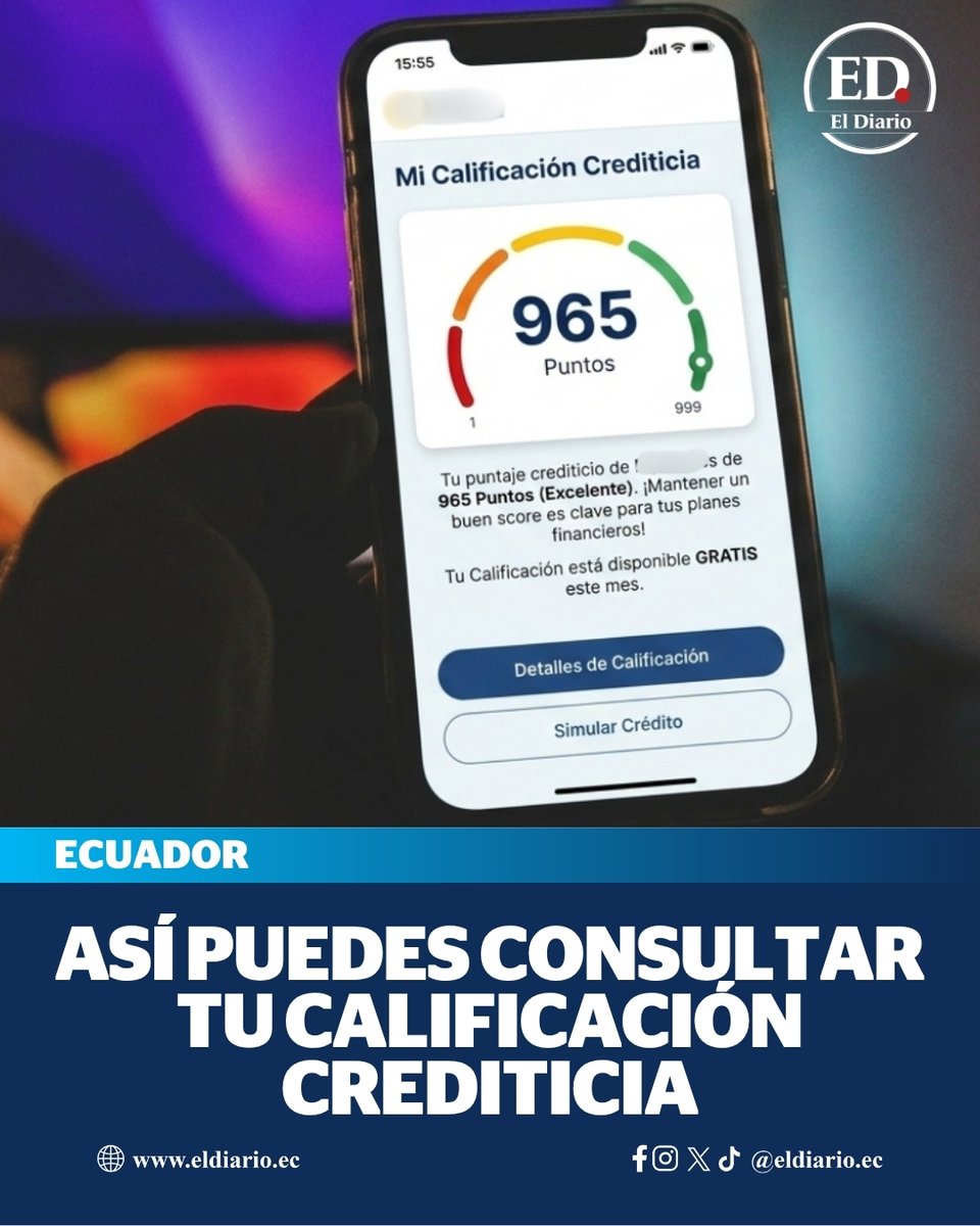 eldiarioec's tweet photo. #Ecuador | Score crediticio en Ecuador: así puedes consultar tu calificación desde un dispositivo móvil ► https://t.co/rF0QePa3Jz https://t.co/n9ZyKHoA4k