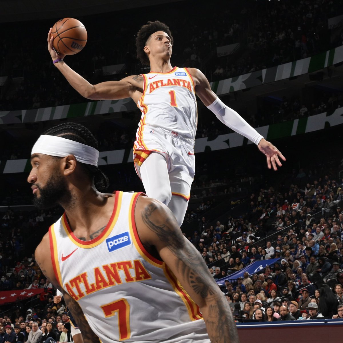 RTNBA's tweet photo. PG: Kingston Flemings
SG: Nickeil Alexander-Walker
SF: Dyson Daniels
PF: Jalen Johnson
C: Onyeka Okongwu

The Hawks future looks bright 👀 https://t.co/NnWmB7bF7P