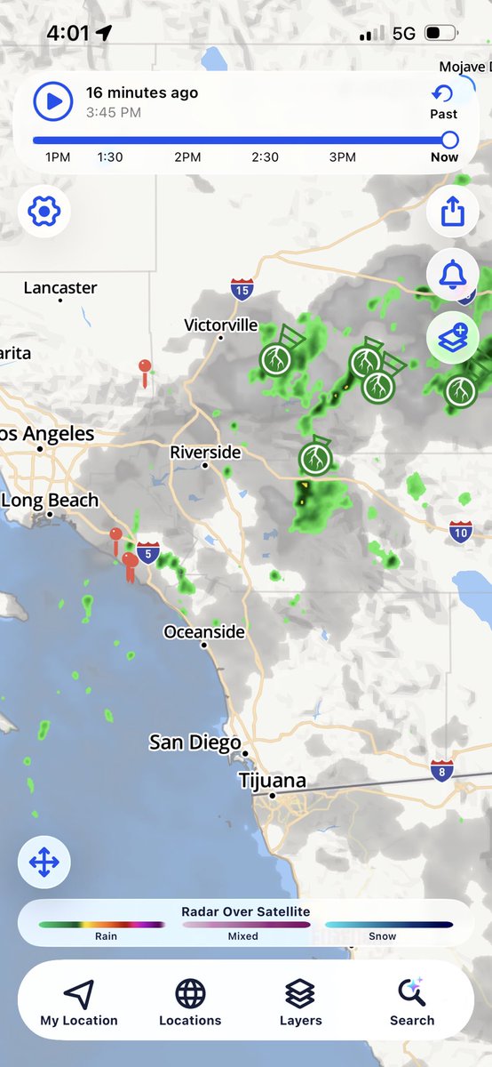 OCstormrecorder's tweet photo. (JUNE 23rd) First sight of a monsoon presence this summer in SoCal. Steady rain fell down while surfing today as instability substantially increased in the afternoon. No lighting yet with this disturbance west of the mountains tho. More to come throughout the rest of the day…🔥 https://t.co/mtYzIZXpbb