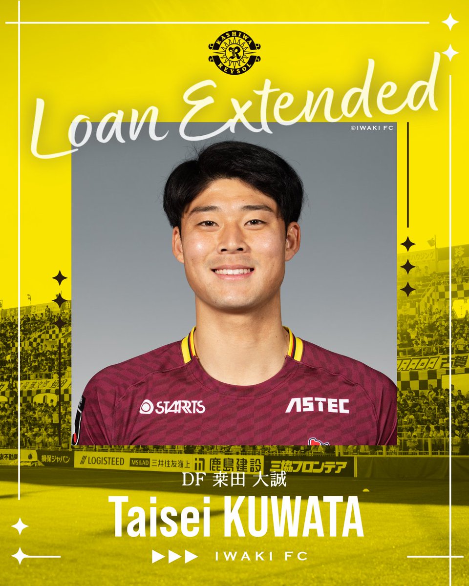 REYSOL_Official's tweet photo. いわきFCへ期限付き移籍しております #桒田大誠 選手の、期限付き移籍期間延長が決定しました。
🔗https://t.co/A9Cwzxko4F

「2026/27シーズンもいわきFCでプレーすることになりました。柏レイソルに戻った時に、成長した姿を見せられるように頑張ります！柏レイソルの試合がない時はチェックしてください！」

#柏レイソル #NoREYSOLNoLIFE
