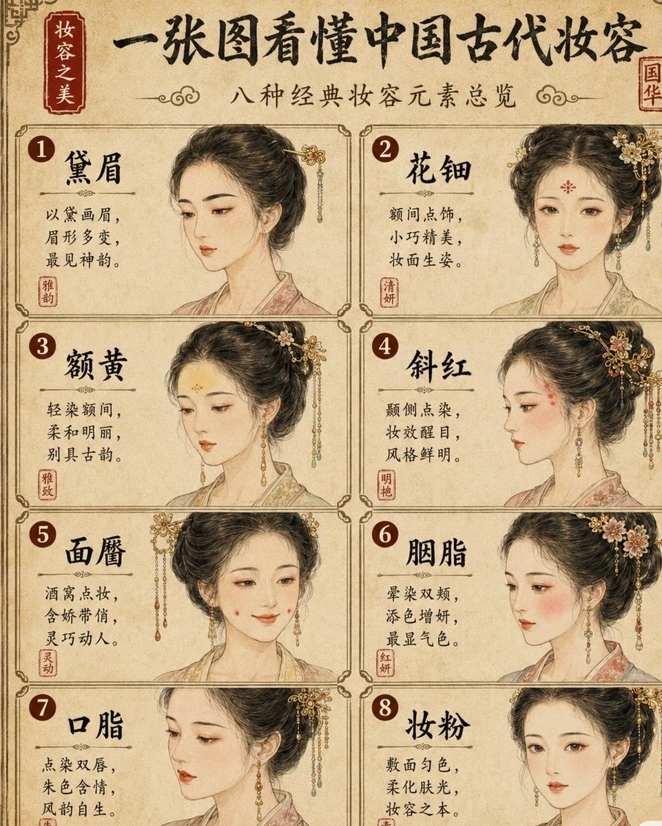 fo19096747's tweet photo. 古人的妆到底怎么画？ https://t.co/2icJUsRBko