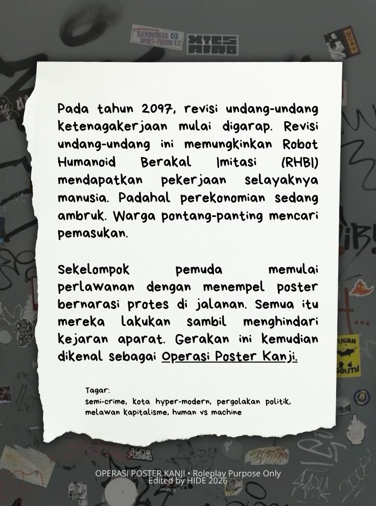 G4750_SD's tweet photo. w/n | TOLONG BANTU SEBARKAN!

#OperasiPosterKanji mencari kawanan untuk aksi kedua! Kamu bisa ikut serta dalam satu kali aksi saja atau menetap untuk mengikuti dua aksi lainnya. 

Proyekan loya friendly meski SL-nya rada mumet. Simak selengkapnya di bawah yeahhhh. https://t.co/TcZRZoVVPF