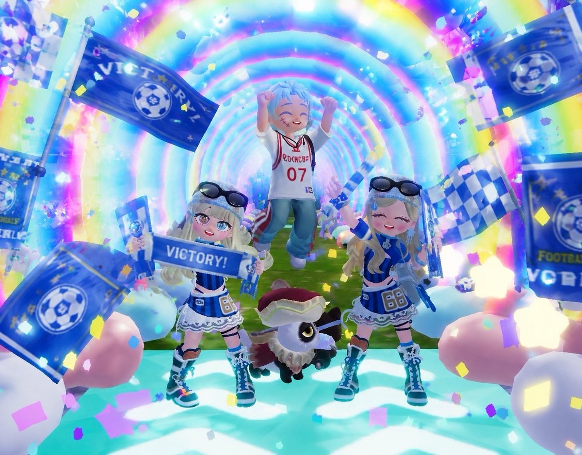 Rainyipw's tweet photo. カミナとツキちゃんと♡
カミナのレインボーゲート、いい仕事するね～( *˙ω˙*)و ｸﾞｯ!
@kamina_urasekai 
@tuki82920 
#ハートピア https://t.co/O9AVR74V0o