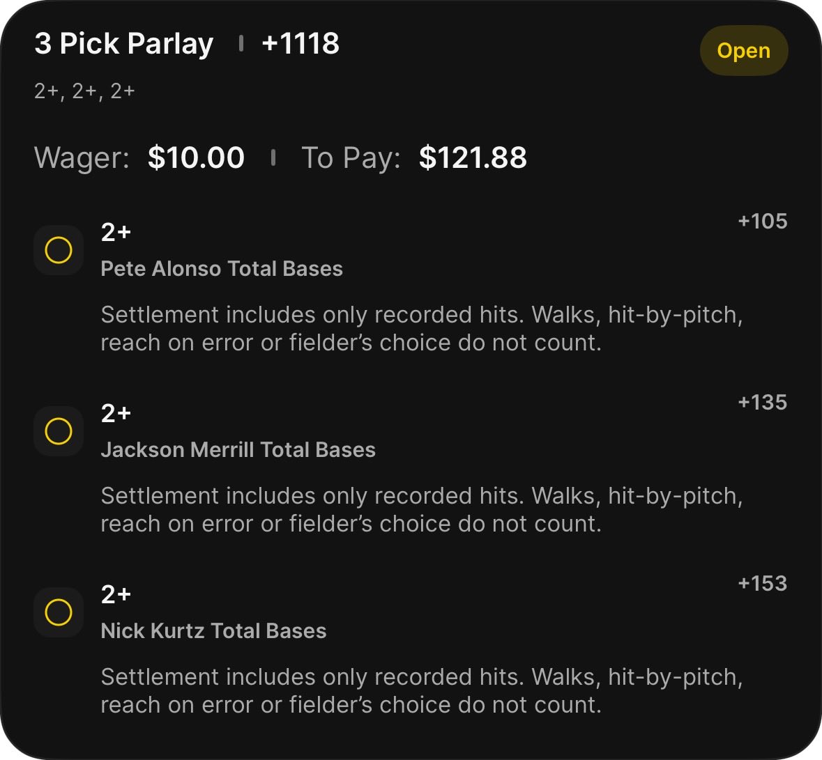 ConzSportPicks's tweet photo. Late games base lay ⚾️

$22 to 1 that likes/shares once we 💰 https://t.co/4VhrWMxsc8