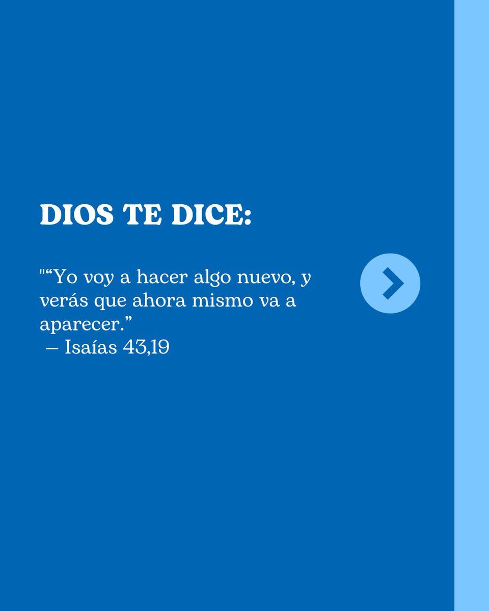 RadioMariaCR's tweet photo. ✨ Dios está haciendo algo nuevo en su vida. ❤️🙏

No pierda la esperanza. El Señor sigue abriendo caminos donde parecía no haber salida. ✨

🌐 https://t.co/it8uEfRXdP

#Isaías4319 #Fe #Esperanza #RadioMaríaCostaRica https://t.co/HqUK4OVTRe