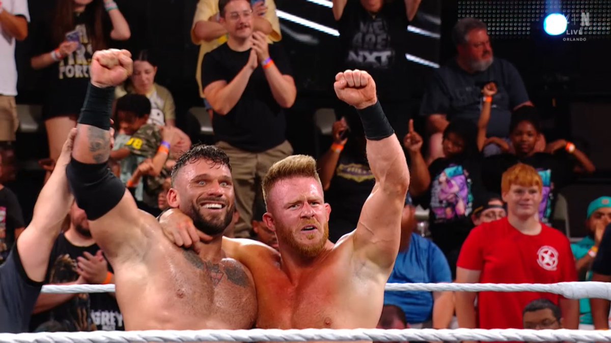 SKWrestling_'s tweet photo. Van Dux and Legacy pick up the win.
#WWENXT https://t.co/4Us4K5tZIE