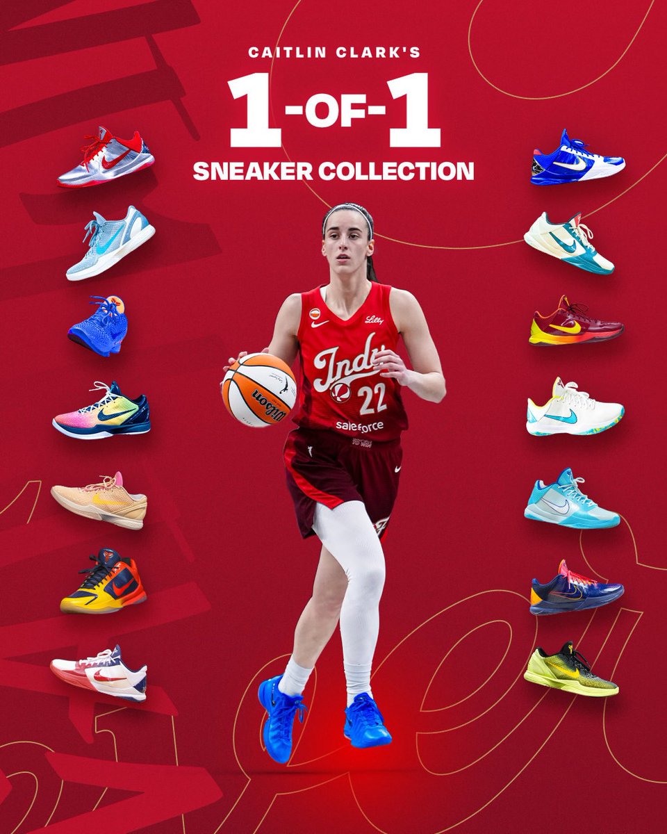 SoleRetriever's tweet photo. BLIND RANK: Caitlin Clark blind ranks her sneakers 👟 

Which shoe do you think she saved for the top spot? 🤔

📷 @IndianaFever https://t.co/UBbQ2fIAzw