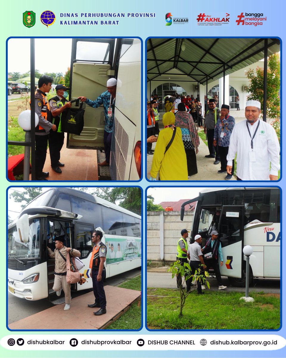 DishubKalbar's tweet photo. Kedatangan Jama'ah Haji Provinsi Kalimantan Barat Kloter 18    
Hari Ahad, 21 Juni 2026    
Flight 1 Pukul 07.00 https://t.co/DhG0J0xV9P