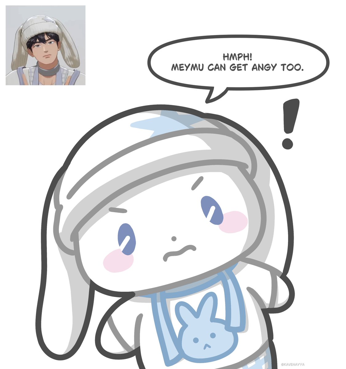 kavenayya's tweet photo. angy bunny 🐰💢
#몌무 #meymu https://t.co/yecQRdnHDu