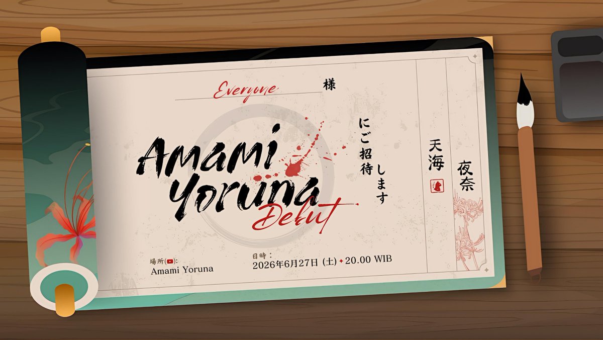 amamiyoruna's tweet photo. .𖥔 ݁ ˖ 𝐈𝐍𝐕𝐈𝐓𝐀𝐓𝐈𝐎𝐍 .𖥔 ݁ ˖

The time has come.
The Sovereign of Midnight awaits your arrival.

May I have the honor of your company?

🗓️Saturday, 27 June 2026
🕗20.00 GMT+7
📍https://t.co/WdZarQLGvz

✦ If you'd like to leave a message, a wish, or a gift for me, you may do so here:
🔗https://t.co/B3BcoIkWVr

Your presence would mean the world to me ♡
✦ ─────────── ✦
#vtuberid #vtuberdebut