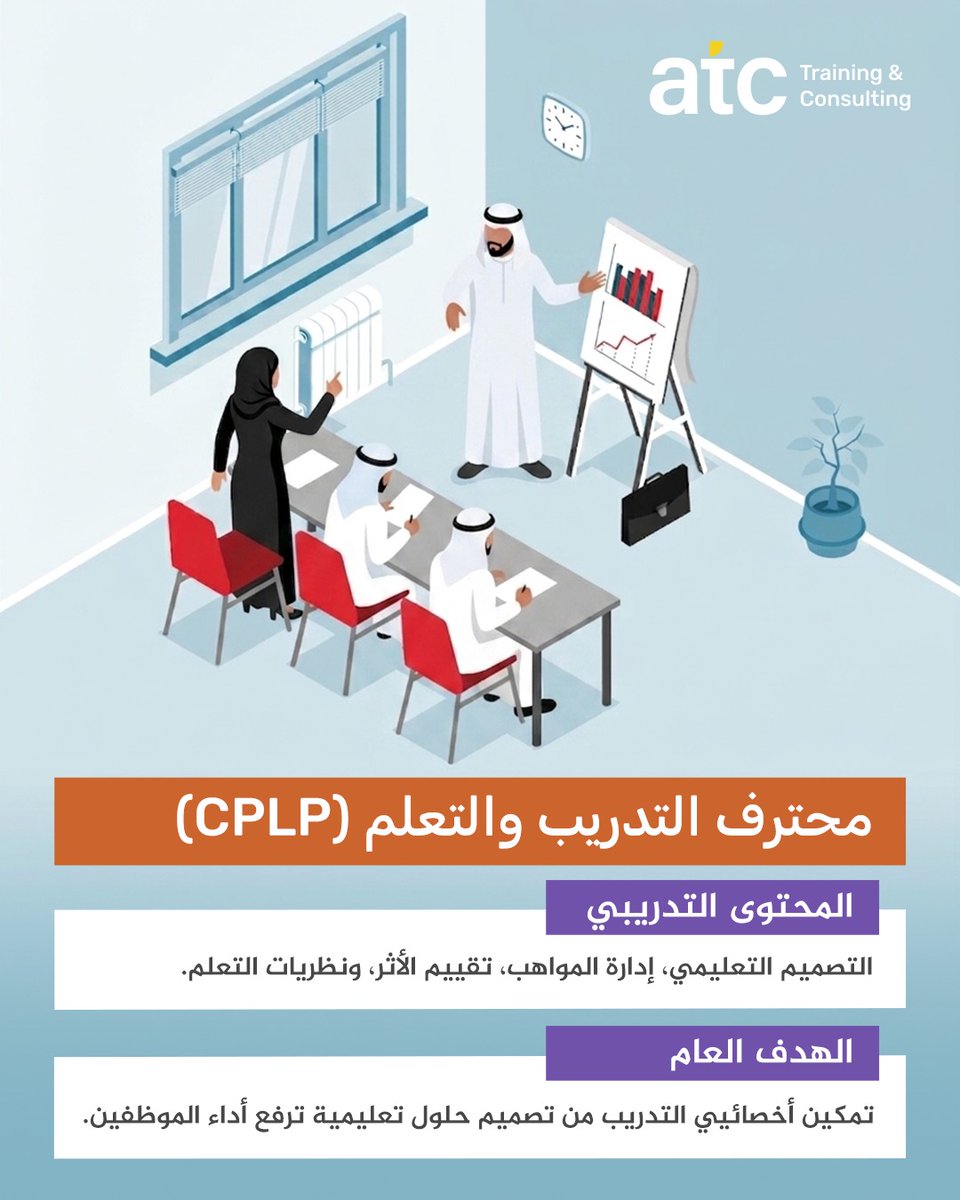 AwasserTraining's tweet photo. التدريب ليس مجرد نقل للمعلومات، بل عملية تهدف إلى تطوير المهارات وتحسين الأداء.

شهادة CPLP تركز على الجوانب الأساسية في تصميم وتنفيذ وتقييم البرامج التدريبية بما يسهم في تحقيق نتائج أفضل.

#CPLP
#التدريب
#التطوير_المهني
#التعلم_والتطوير https://t.co/XKtDZ4Wbo9