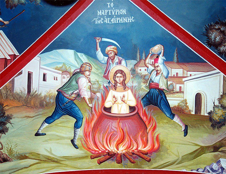 Fragbaza's tweet photo. Christians were severely taxed, they were forced to pay disproportionately higher taxes than Muslims within the empire, including the humiliating poll-tax. Even pregnant mothers had to pay jizya on behalf of their unborn children.

Between the 14th and 17th centuries, the Ottomans had the the devshirme system, a practice of taking young Christian boys from their families and being raised as Muslims.

Christians were tortured, deprived of formal education, and martyred. Conversion from Islam to Christianity was a death sentence.

On Easter Sunday, April 22, 1821, the Ottoman Turks hanged the Ecumenical Patriarch Gregory V of Constantinople. He was executed in full liturgical vestments at the main gate of the Patriarchal compound. His body was left hanging for three days before being dragged through the streets and thrown into the Bosporus. The main entrance of the Phanar (the Saint Peter Gate) has been permanently welded shut till date in memory of his martyrdom.