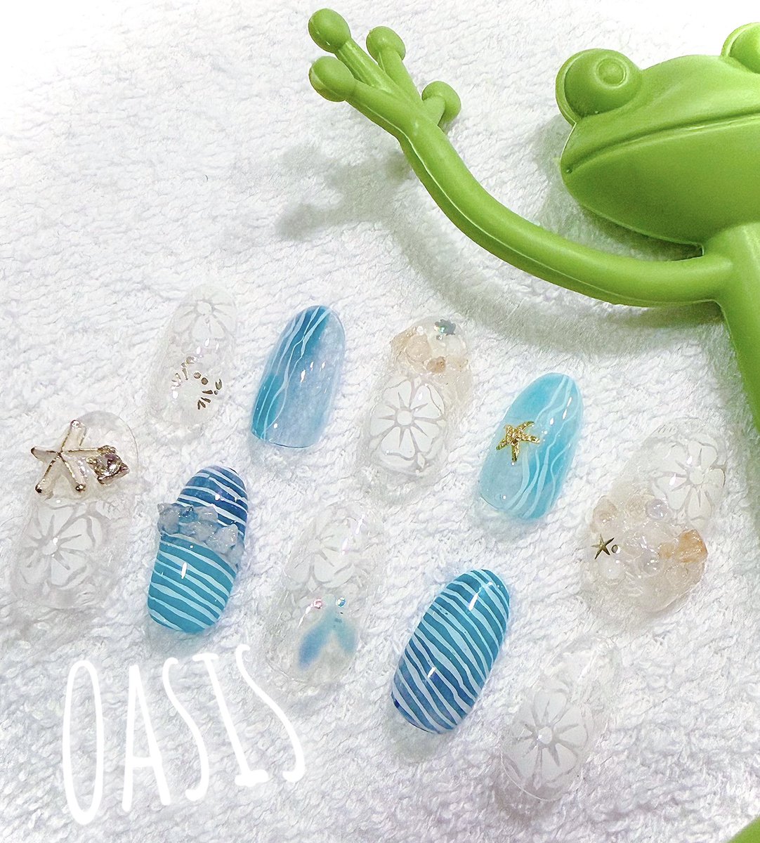 Az9piecandy's tweet photo. 夏の新作🌺🐚
涼しげなコレクション増えました🤤
#ネイル #ジェルネイル #セルフネイル #ネイルチップ https://t.co/5ejdxHDVXk