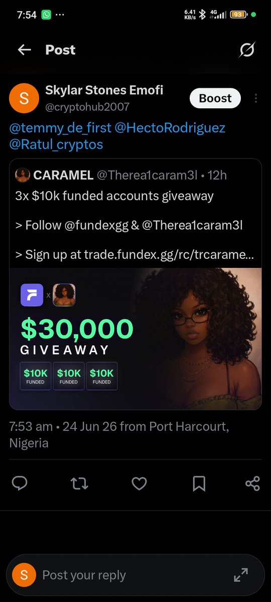 cryptohub2007's tweet photo. @Therea1caram3l @fundexgg All tasks completed ✅
I hope I win https://t.co/W5py5MRaXh
