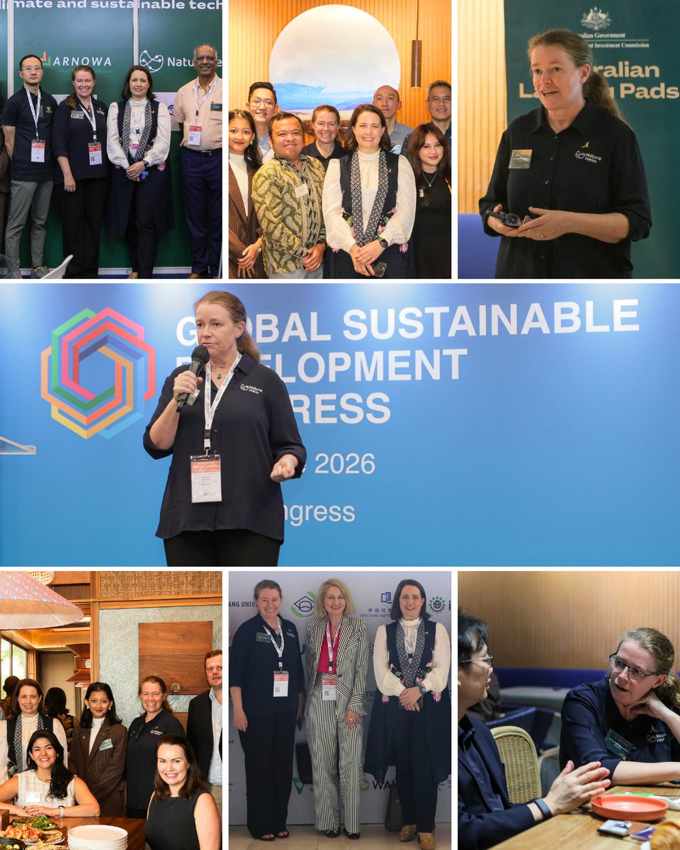 NatureHelm's tweet photo. High-impact week in Jakarta for our Co-Founder &amp; CEO, Dr. Debbie Saunders! From taking the stage at the Global Sustainable Development Congress to key sessions within the Austrade Landing Pad program

#GSDC2026 #NaturePositive #AustradeLandingPads #NatureHelm https://t.co/V0dqP11tQX