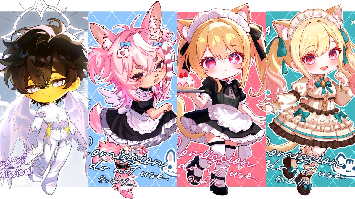 wb1te's tweet photo. @EmiliaRose_56 hii!! I’m offering chibi full body commissions for $20–25 USD (≧▽≦) regular/custom art starts from $30 USD ♡ feel free to DM me for details or inquiries :3

https://t.co/4Stp1lpkHr https://t.co/L0fGCrVGvI