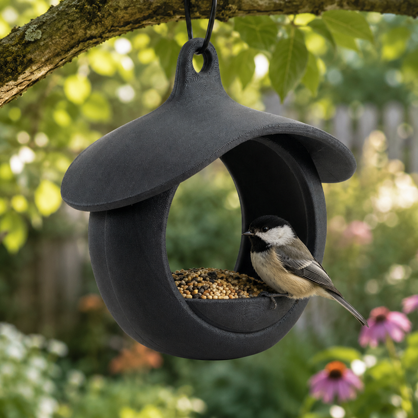 SirayaTech's tweet photo. The local birds just dropped a 5-star review for their new favorite diner! ⭐🐦🌰

Easily the cutest addition to the garden. Printed this adorable feeder on the @BambulabGlobal P1S using weather-resistant ASA-GF—ensuring year-round durability against rain, sun, or snow. 🌧️☀️

🎨 Design by Dratek (#MakerWorld)

#3DPrinting #BirdWatching #ASAGF #SirayaTech #BambuLab