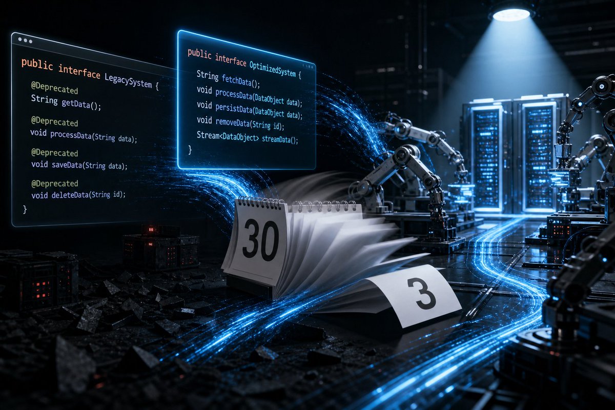 k9base_marke's tweet photo. 【AI速報】Java更新が30日→3日に激短縮！

IBMが新AIツール「IBM Bob」を発表しました。先行導入企業では、Javaアプリケーションのモダナイゼーション作業を従来の30日から わずか3日に短縮する効果が確認されています。単なるソースコード生成にとどまらず、更新プロセス全体を自動化・最適化する点がこのツールの最大の特徴です。

📌 広告代理店への影響
広告配信システムや社内マーケティングツールの刷新スピードが劇的に上がることで、キャンペーン対応の俊敏性が高まります。「システム更新に時間がかかるから新施策の導入が遅れる」という現場あるあるが、AIの力で過去のものになるかもしれません。レガシーシステムを抱えたまま進められなかったDX推進の突破口として、クライアント提案にも活用できる事例です。

#生成AI #広告代理店
https://t.co/gbX1OMpUgn
