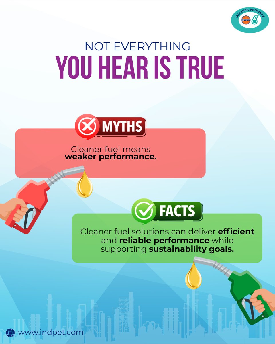 I_IPPL's tweet photo. Efficiency and sustainability can go hand in hand with the right energy solutions.
#CleanerEnergy #DidYouKnow #IndianOil #petronas #indianoilpetronas https://t.co/FFTwlqk5p8