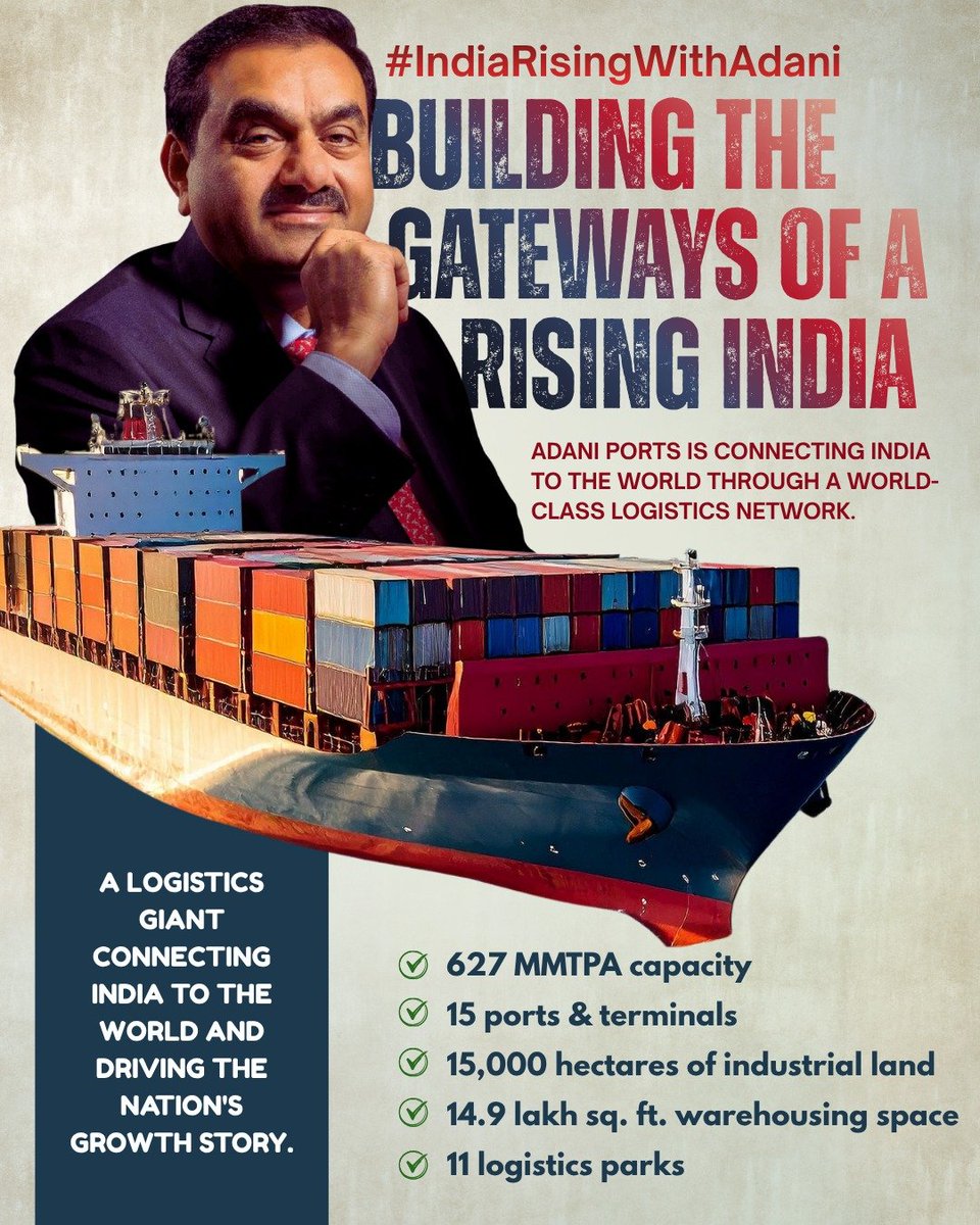 PulakKhot's tweet photo. The breadth of businesses under the Adani umbrella creates a uniquely integrated infrastructure ecosystem. #AdaniAGM2026 https://t.co/psL6AvRxjm