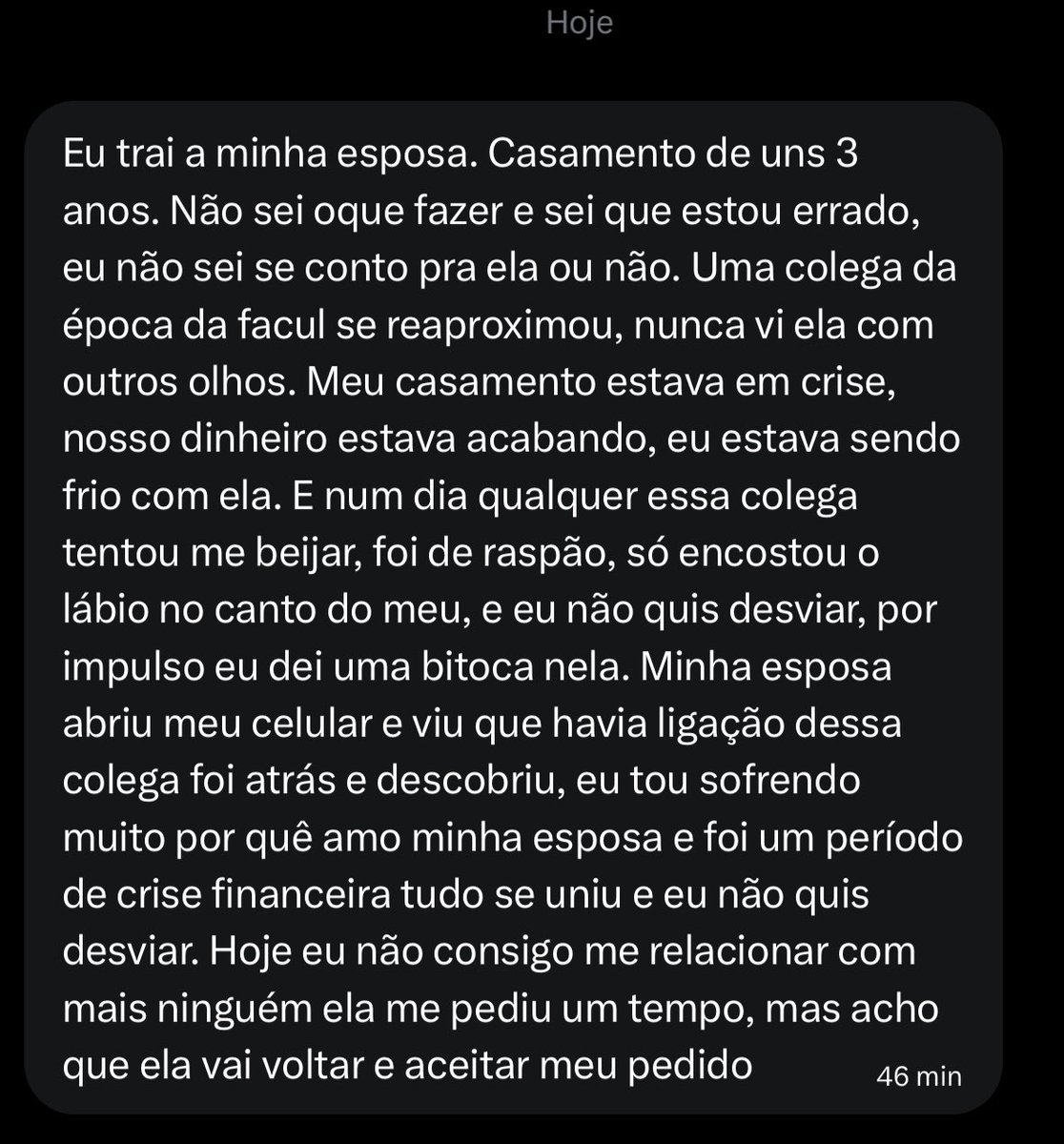Confissoes pra ler cagando 𝕏 tweet media