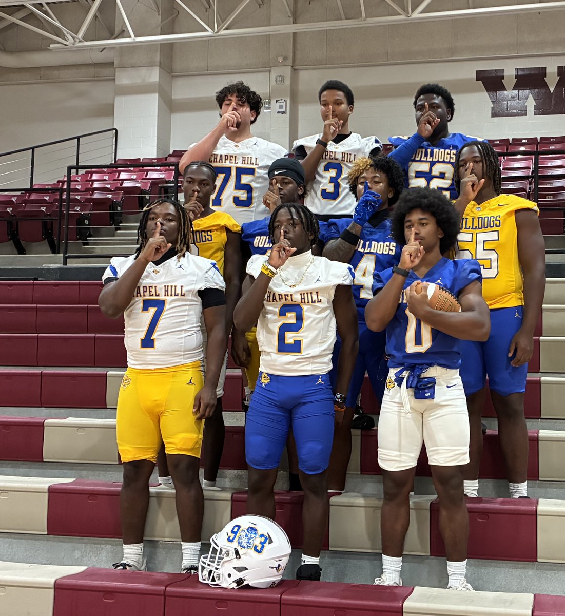 ChapelHillFB's tweet photo. Thankful to be at The Zone preseason high school football magazine photo shoot! #CodeBlue #BeADog https://t.co/RRb7z4fVgl