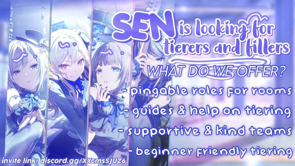 senchaprsk's tweet photo. @ColorfulStageEN best of luck again to all tierers &amp; fillers! if a room is ever needed to host tiering based songs in, sen will be available to all those interested! https://t.co/BsyQP41DNT