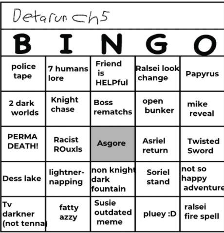 Deepcutfanatic's tweet photo. final bingo board lets DO THIS https://t.co/3QM1HytAWf