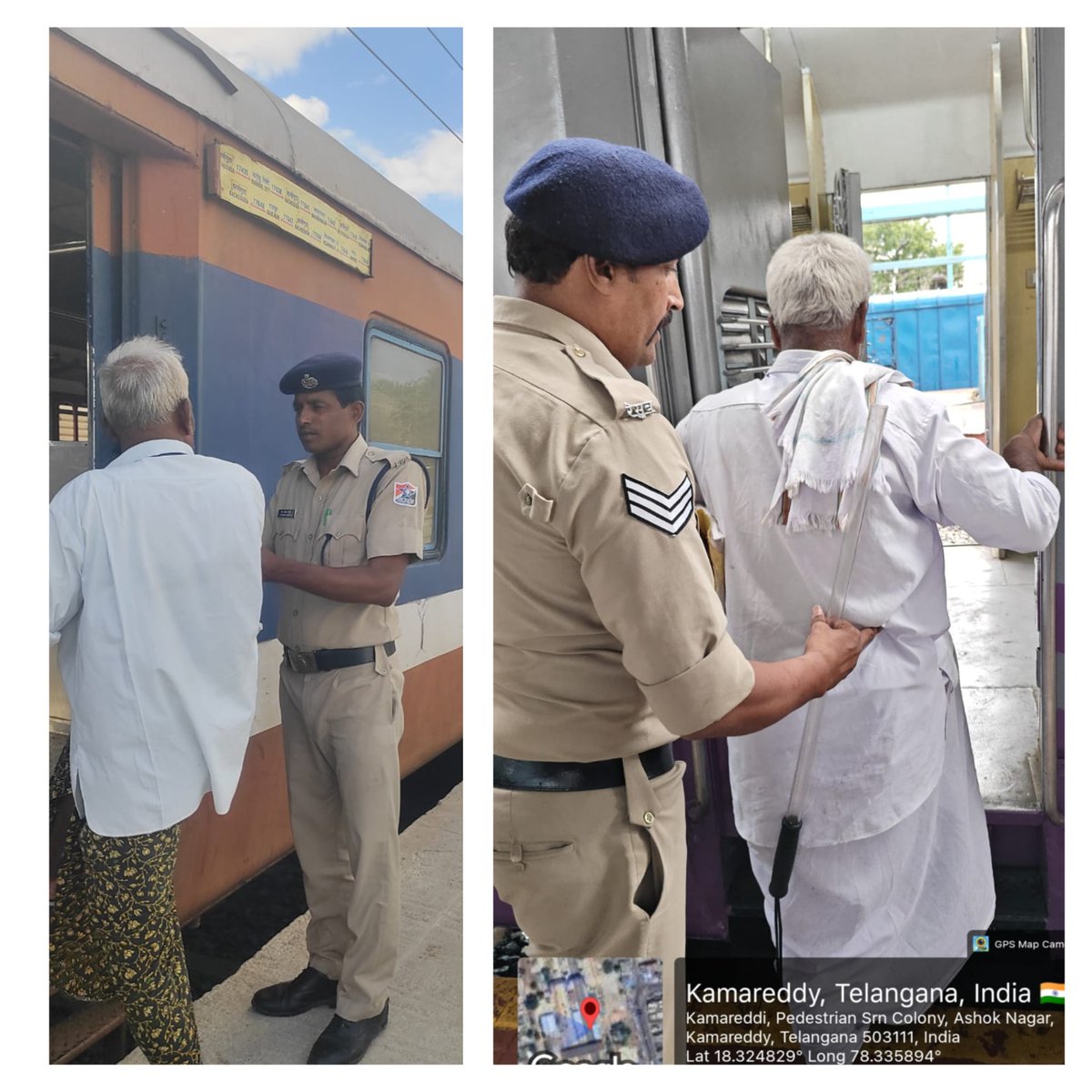 rpfscrhyb's tweet photo. #operationsewa on 23.06.2026, RPF staff at Nizamabad, Mahabubnagar , assisted elderly passenger in safely boarding trains, ensuring safe and comfortable travel
@RPF_INDIA

@rpfpcmbnr, @rpfpcnzb https://t.co/xTcaMIP1Rt