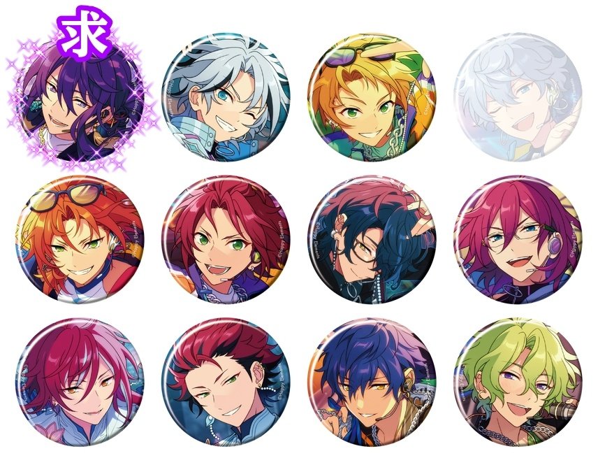 mmmatsukomm's tweet photo. 【交換譲渡】あんスタ コレクション缶バッジ コレ缶 Jun. Idol
[譲] 2BOX予約予定 各2
☆5▶︎真 レオ つむぎ 夏目 ジュン
☆4▶︎維吹 真緒 *紅郎 日和 *茨
[求]
颯馬＞☆4のみ250円＋送料
☆4交換は2:1
*含むまとめて優先

都内(池袋 東京近辺)手渡 郵送 https://t.co/g0aZPPB8aS