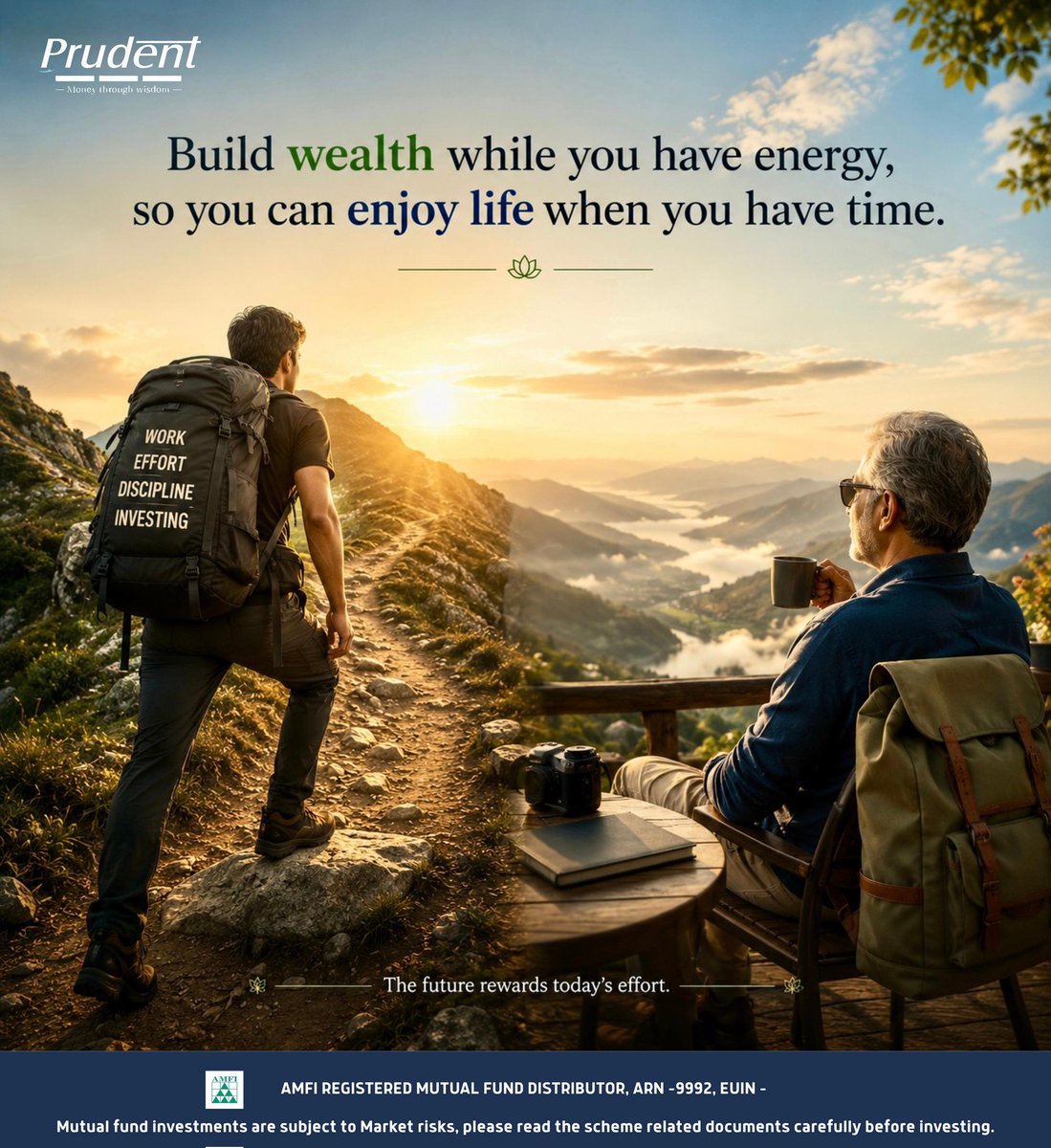 InsightInvesto2's tweet photo. Build wealth while you have energy, so you can enjoy life when you have time. The future rewards today’s effort. Start investing! 🌅📈 

#Wealth #Investing https://t.co/iwDXmSSzGB