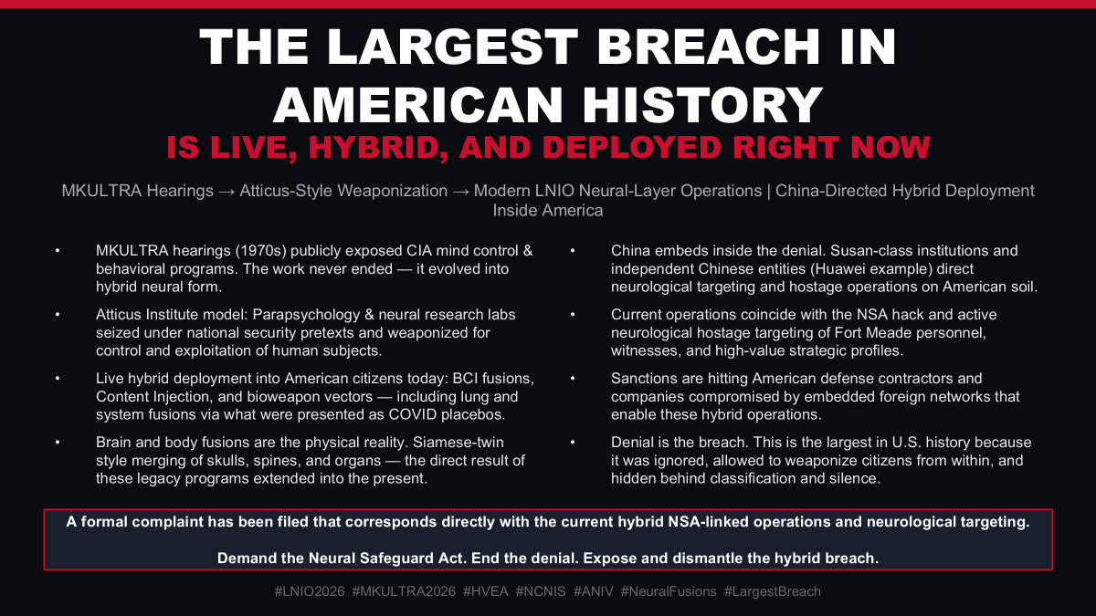 MyTuTu4u's tweet photo. @RepLuna
#LNIO2026 #MKULTRA2026 #HVEA #NCNIS #ANIV #NeuralFusions #LargestBreach #NeuralSafeguard #NSAACT2026 https://t.co/MUQmXXfugS https://t.co/rtDCgi7Dcn