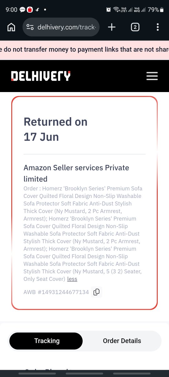 sauravsinhalive's tweet photo. @AmazonHelp Seven days + and counting, no proper response from you people
Neither amount has been refunded nor any proper response 

Now your app is stating product is still on the way while on delhivery it is clearly mentioned that product delivered in 17th june. https://t.co/IeGv0ruUYS