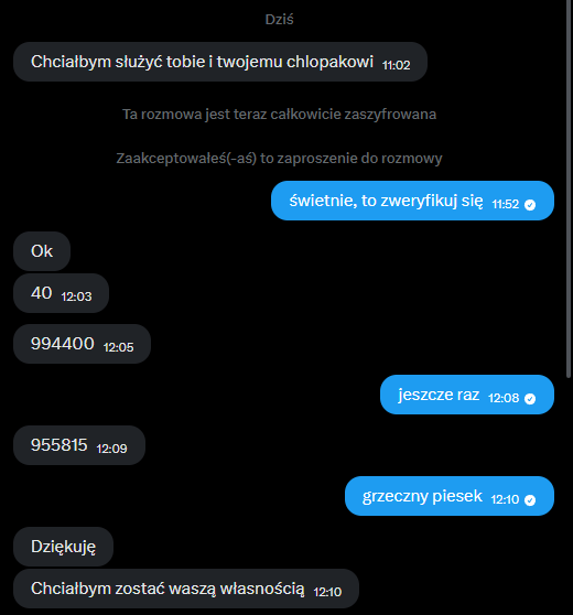 TwojaBogi__05's tweet photo. Na profilu jest chyba niejasno napisane, że wymagam waszej weryfikacji przed rozmową także- tak wygląda prawidłowy początek rozmowy. Innych blokuję. https://t.co/EmGT956K2f