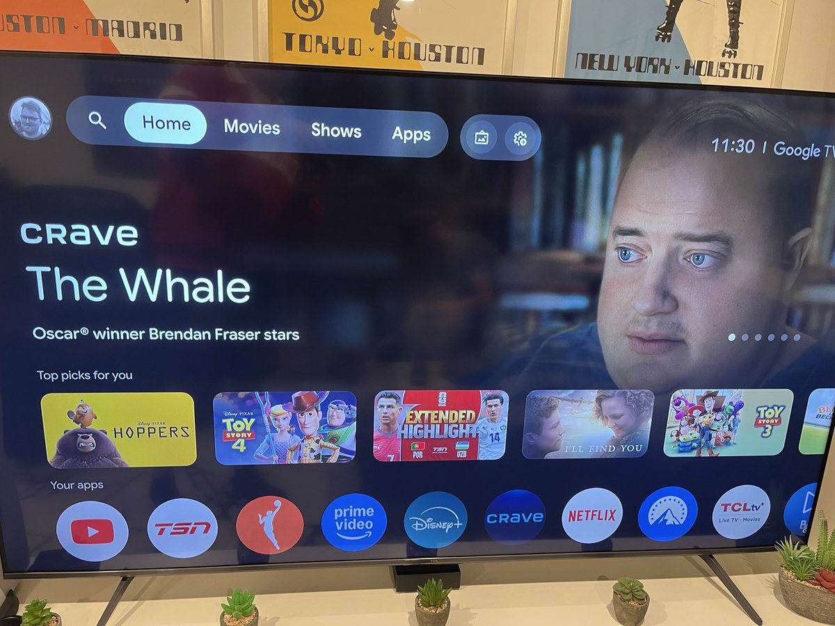 GabeKlassen's tweet photo. Every time I boot up my TV this week, it shows me this yassified picture of The Whale??? https://t.co/RzYVbLhgk4
