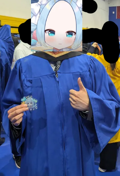 asaaaaaaaasa2's tweet photo. Graduated from university Big thanks to @jellyhoshiumi wouldn't graduate without her. From the cs type streams to learn from and to endless amount of streams keeping me going through my commutes.  The amount of joy and happiness she brings is immeasurable jumo too fat to bring in https://t.co/xcFLdPBcWO