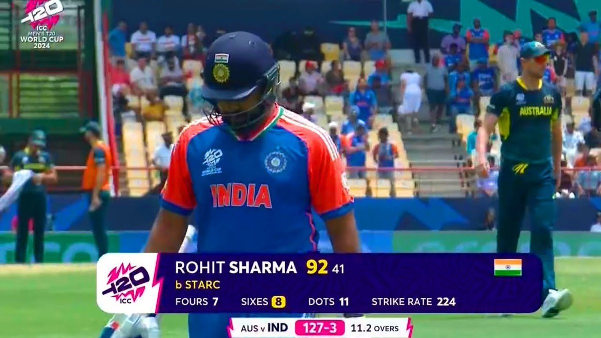 LoyalSachinFan's tweet photo. Rohit Sharma played the best T20I knock of his career on this day in 2024. The Hitman was in full revenge mode that day. https://t.co/BJND9uvJ2O