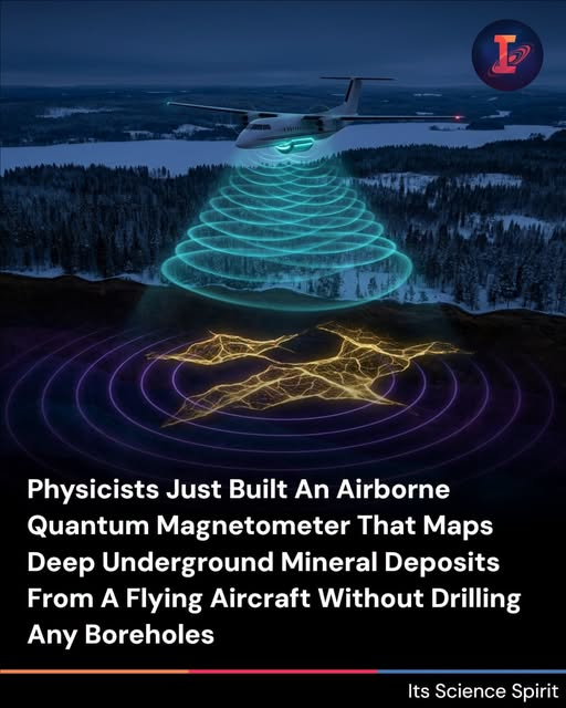 StockShaman's tweet photo. An airborne quantum sensor just mapped buried mineral deposits from the sky without any drilling required.
Physicists at TNO Netherlands and the Delft Institute of Technology developed a helium-3 spin-exchange relaxation-free magnetometer — a quantum magnetometer sensitive to 0.1 femtotesla magnetic field variations — mounted aboard a fixed-wing aircraft and successfully mapped copper and nickel ore bodies at depths of up to 400 meters during airborne survey flights over test sites in Scandinavia. The quantum instrument resolved ore body geometry and depth with an accuracy comparable to ground-based drilling programs that cost 50 times more and took months to complete.
Traditional magnetic survey instruments measure the relatively large variations in Earth's magnetic field caused by iron-rich rocks — a crude indication of mineralization. Quantum magnetometers detect field variations a million times smaller, resolving the subtle magnetic signatures of specific mineral species — copper sulfides, lithium-bearing pegmatites, nickel laterites — at depths inaccessible to conventional instruments. Flown at 100 meters altitude at 200 kilometers per hour, the aircraft covers survey areas in days that ground programs would require years to sample.
Critical mineral supply chains — lithium for batteries, copper for electrical infrastructure, nickel for stainless steel and EV batteries — are global choke points constraining the clean energy transition. Discovering new ore deposits faster and at lower environmental impact than current drilling-intensive exploration reduces both supply risk and the ecological cost of finding the materials needed to build a decarbonized global economy. Quantum airborne surveys could locate decades' worth of new mineral resources currently hidden below exploration depth thresholds.
Source: TNO Netherlands, Delft University of Technology, Nature Geoscience, 2024