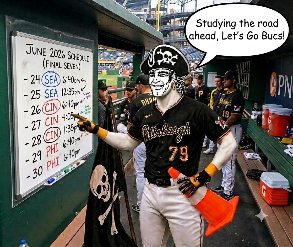 PittsburghSABR's tweet photo. During the month of June so far, the @Pirates have a 7-12 record (.368 W-L%). The #Bucs have scored 92 R (4.8 RPG), but have given up 110 R (5.8 RPG).  7 games remain to be played in June by the #Buccos. I sure hope they can end the month on a high note. #LetsGoBucs https://t.co/lyPlu6QocF