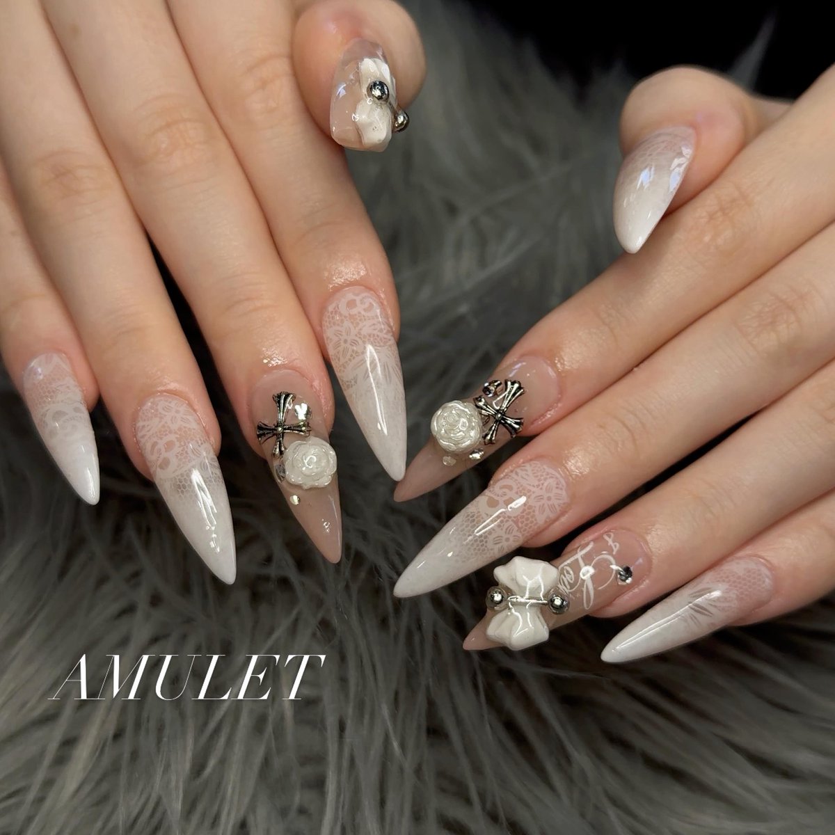 amulet_nail's tweet photo. レース✖️ベイビーブーマー🤍 https://t.co/3OOlpsX7kj https://t.co/Yev3xJNZME